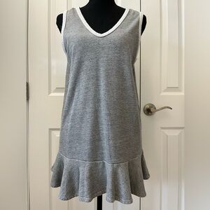 Free People Terry Cloth Peplum Tank Heather Gray Size Small